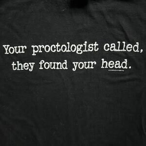 Vintage 90s funny vulgar joke faded black tee shirt